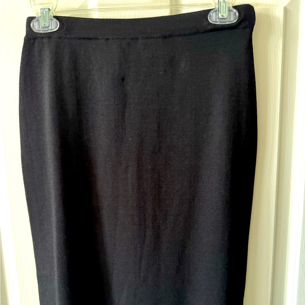 Carmen Marc Valvo Black S, Knit Skirt, Straight, NWT - Picture 1 of 5